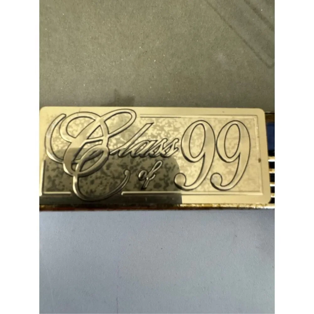 Class of 99’ blue gold 6x7 photo picture frame 1999 graduation vintage